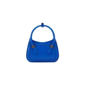 (店+)【CHARLES & KEITH】小CK 時尚拉鍊開合 PU 單肩包斜挎包手提包 常規 女款 藍色 S號 天藍色/綠色 CK2-30270989