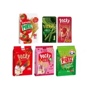 (店+)【Glico 格力高】日本 固力果 Pocky PRETZ 8袋入 家庭號 (草莓棒/巧克力棒/沙拉棒/番茄棒/餅乾棒/冬季限定/焦糖鹽味)