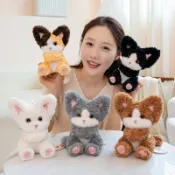 FAT CAT韓系精品☆可愛德文貓絨毛玩具布娃娃白色貓咪包包挂件奶牛貓掌中寶三花貓鑰匙扣灰貓兒童玩偶生日交換禮物☆批價