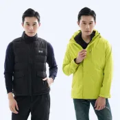 【遊遍天下】台灣現貨 男款GlobeTex防水90%羽絨兩件式背心外套 GJ25008 / 兩色
