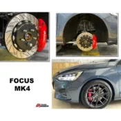 超級團隊S.T.G 福特 FOCUS MK4 DS RACING 卡鉗 中六活塞 雙片浮動碟 330盤 金屬油管 來令片