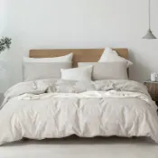 【COZY】無印良品日式床包組 純棉床包組 加厚四件套 純色全棉床包組 單人床包三件組 適合裸睡 柔軟純棉被套