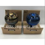 睿研 捲線器鋁合金握丸  43mm鋁合金貢丸頭  顏色：黑金/黑藍  DAIWA SHIMANO 適用