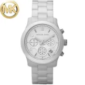 『Marc Jacobs旗艦店』美國代購 MK5161 Michael Kors 摩登經典白時尚陶瓷三眼腕錶｜100%全新正品｜