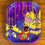 🤪熱銷新款  Cartoon Metal Rolling Tray  雙面卡通 捲煙盤 金屬盤 置物盤 馬口鐵