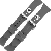 【Watchband】20.22mm / 各品牌通用 經典色系 快拆型 矽膠錶帶(暗灰色)