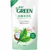 來易購 綠的GREEN 抗菌沐浴乳 補充包 綠茶精油 700ml