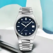 CONSTANT 康斯登 HIGHLIFE 晶彩星塵女士機械鑽錶-34mm藍/FC-303NSD2NHD6B