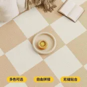 🚀臺灣99+免運🎉自黏式PVC地板貼 方格花磚地貼 防水防滑耐磨 免膠DIY快速鋪設 客廳廚房浴室出租屋翻新地磚貼 