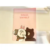 🚀青橘柑🍊｜LINE FRIENDS 熊大＆兔兔橫線筆記本｜記事本/迷你小本/隨身攜帶/可愛手帳/粉色系/文具/美術用品