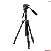 Andoer 便攜鋁合金單眼相機三腳架 200cm/78.7inch 4節伸縮 承重8KG 可拆獨腳架 帶3維液壓雲臺