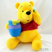 UNIPRO優鋪 【UNIPRO】迪士尼 小熊維尼 Winnie the Pooh 坐姿 蜜蜂 糖罐 維尼 絨毛玩偶 娃娃 30公分