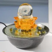 財源滾滾送禮招財進寶元寶創意聚寶盆流水擺件新中式