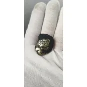 ［小品龍紋原形］龍紋石原形拋光［打洞無配件］：可DIY製成項鍊或鑰匙圈或裝飾材料 L2606162