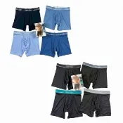 【CALVIN KLEIN】褲頭配色 四件盒裝 Calvin Klein 極細纖維 長版 CK  吸濕排汗 彈性 透氣 男內褲 @1715