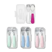 美國 OXO tot 不鏽鋼隨行叉匙組/餐具組(多色可選)附收納盒【麗兒采家】