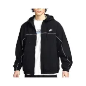 (店+)【NIKE 耐吉】Nike Club Men's Hooded Jacket 男款 尼龍 連帽外套 黑色 HJ2013-010