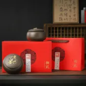 全球選品1館 生活百貨 紅紫砂茶葉罐包裝盒空國風家用送禮儲茶罐陶瓷罐茶倉陶瓷茶餅