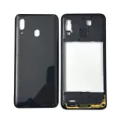 SAMSUNG 適用於三星 Galaxy A20 A205 SM-A205F A205DS 外殼中框+電池後蓋後蓋帶相機