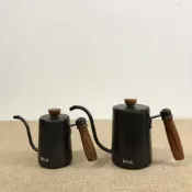 (店+)【MILA】木柄鶴嘴細口手沖壺 350ml/ 600ml 可搭配溫度計 公司貨
