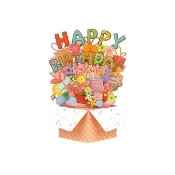 Paper Play 生日卡片-3D立體繽紛生日禮物盒造型卡片(3D卡片 生日卡片 立體卡片)