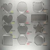 台灣製造 2mm 透明 壓克力 小片 打孔 鑰匙圈 吊飾 吊牌 載具條碼 Etag