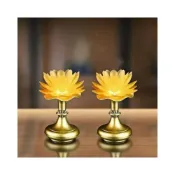(店+)(JoyStyle)念誦蓮花燈 蓮花燈 佛燈 祖先燈 公媽燈 神明燈（傢用佛堂蓮花燈可插電電池兩用 LED燈觀音菩薩專用