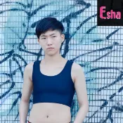 【ESHA束胸】= 限定特惠 3件1500 =舒適萊卡棉款-靜音魔貼挖背領低-黑灰藍白 限量發售