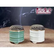 【i郵購】沉香舍薰香園 【沉香舍】金屬網蓋竹節陶瓷香爐/聞香杯 可搭配4.5公分香篆 臥香香插 香道用品
