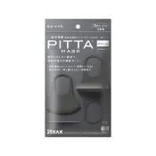 PITTA 新升級高密合可水洗口罩3入-灰黑【三友藥妝Tomod's】