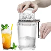 【QLZHS】小型手搖刨冰機 DIY碎冰機 綿綿冰沙機 自製冰沙 雪花冰(夏季降暑神器)