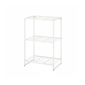 【IKEA 宜家家居】JOSTEIN 層架組，室內/戶外用/網狀 白色，61x40x90 公分