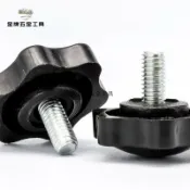 金牌五金工具 鍍鋅梅花膠頭六星手柄包膠塑料頭手擰螺絲釘六角螺釘M4/M6/M8/M12【下單前請先咨詢 只批發】
