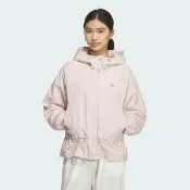 【adidas 愛迪達】Fav Wv Jkt 女 連帽外套 防潑水 刷毛 保暖 運動外套 防風 粉 亞版(KS2808)
