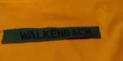 德軍橄欖綠名條WALKENBACH(公發品/後有魔鬼貼,適用斑點迷彩與橄欖綠上衣,外套,Parka)