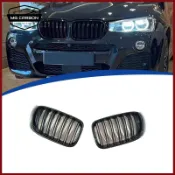 適用於2014-2016 BMW X3 X4 F25 F26雙線單線款亮黑中網水箱罩