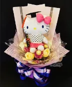 X射線 精緻禮品 KITTY 金莎捧花，Hello Kitty/捧花/情人節金莎花束/頒獎/畢業花束/畢業典禮/情人節禮物/送禮/捧花/節慶/婚禮小物/生日禮物/交換禮物/告白/求婚，X射線【Y030720】