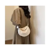 (店+)日韓新款小眾設計寬帶單肩斜跨包網紅爆款馬鞍餃子包