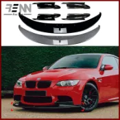 適用於【寶馬BMW 3系 M3 E90 E91 E92 E93 2006-2013】前槓包角前槓下巴前鏟前唇前包圍改裝件