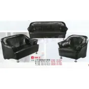 香榭二手家具*全新精品 小天使黑色 六人份透氣沙發組-1+2+3人座整套沙發-客廳沙發-皮沙發-一人座-二人座-三人座