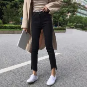 【Feodora🇰🇷】激瘦款 彈力牛仔微喇叭長褲 巨顯瘦版型 四季穿搭必備 百搭單品 材質親膚