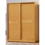(店+)【新荷傢俱工場】26W 008 米堤5X7尺柚木色衣櫥 7X7尺柚木色衣櫥 衣櫃 推門衣櫃 半實木衣櫥 衣櫥 穿身鏡衣櫥