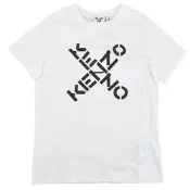 KENZO 經典品牌燙印LOGO棉質短T恤(白)