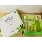 JIGOTT蘆薈舒緩修護禮盒五件組（化妝水+乳液+面霜、韓國製）