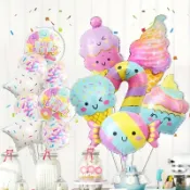 冰激凌甜筒棒冰系列 生日氣球   佈置氣球 慶生佈置  抓周佈置  收誕佈置  派對氣球   造型氣球 LDR5