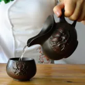 鶯歌紫砂茶海~双獅茶海 容量210ml/350ml
