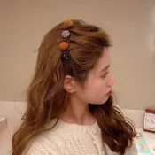 (店+)【D.studio】台灣發貨韓版小香風毛毛球側邊髮夾N81