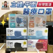 大家好百貨》台灣製 醫療口罩 吸護 雙鋼印平面醫用口罩 50入 口罩 寬耳帶 3層口罩 鼻樑壓條 成人口罩 醫療級 未滅