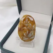 A貨翡翠 緬冰天然紅翡蓮花吊墜/鵝鵝天然翡翠/A1885008 玉石蓮花 翡翠蓮花 紅翡蓮花 吊墜