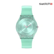 Swatch PASTELICIOUS TEAL 超薄手錶/瑞士製造 SS08L100 (34mm)【官方旗艦店】